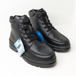 Tundra Elias Waterproof Winter Boots, Black Leather, Men's 8